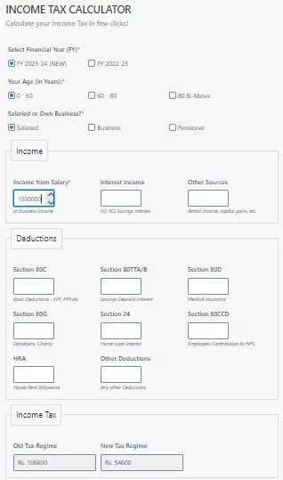 Old Vs New Tax Regime Which Is Better With Calculator Fincalc Blog