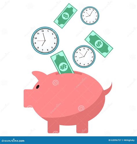 Saving Time And Money Concept Stock Vector Image