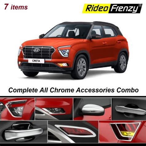 Buy Hyundai Creta Chrome Accessories Combo Garnish Kit Headlight