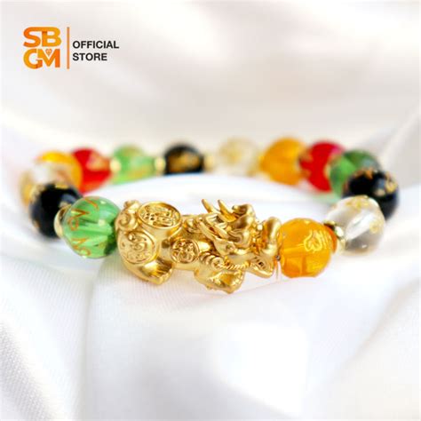 SBGM Jewelry 24KGP Thailand Gold Pixiu Piyao Money Catcher Bracelet