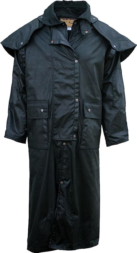 Womens Western Oilskin Waterproof Duster Coat S M L Xl Xl Xl Xl Xl