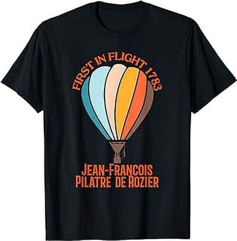 Hot Air Balloon Tee First In Flight Aeronaut De Rozier T Shirt Walmart