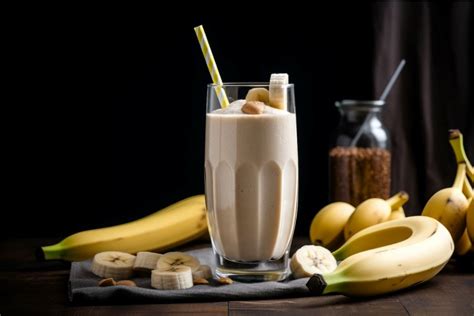 Banana Smoothie Glass Generate Ai