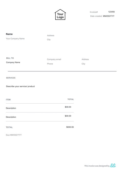 Free Printable Consulting Invoice Templates Word Excel