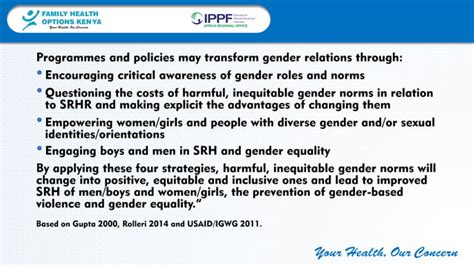 Gender Transformative Approach Fhok Presentation Ppt