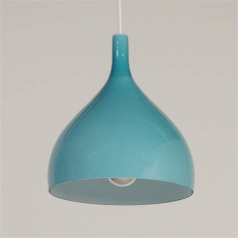 Blue Venini Hanging Lamp In Murano Glass Paolo VENINI 1960s