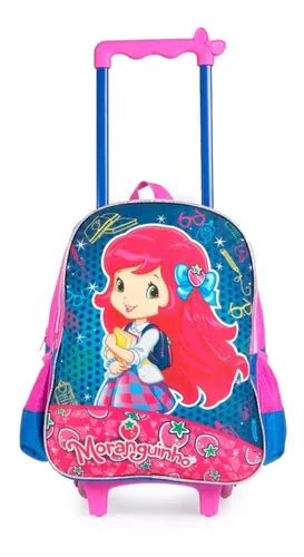 Mochila Escolar De Rodinhas Da Moranguinho Luxcel Infantil Frete Gr Tis