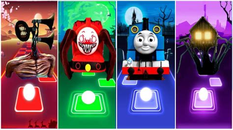 Siren Head 🆚 Thomas Train 🆚 Choo Choo Charles 🆚 Car Eater Tiles Hop