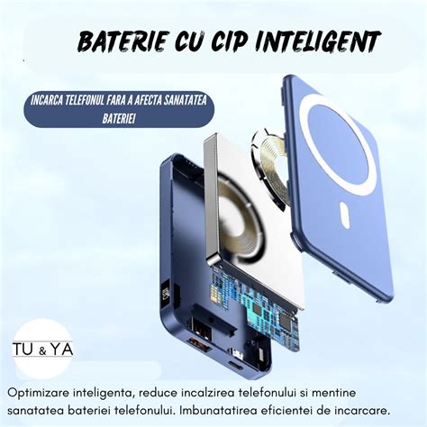 Baterie Externa Magnetica Acumulator Wireless Tu Ya Mah In