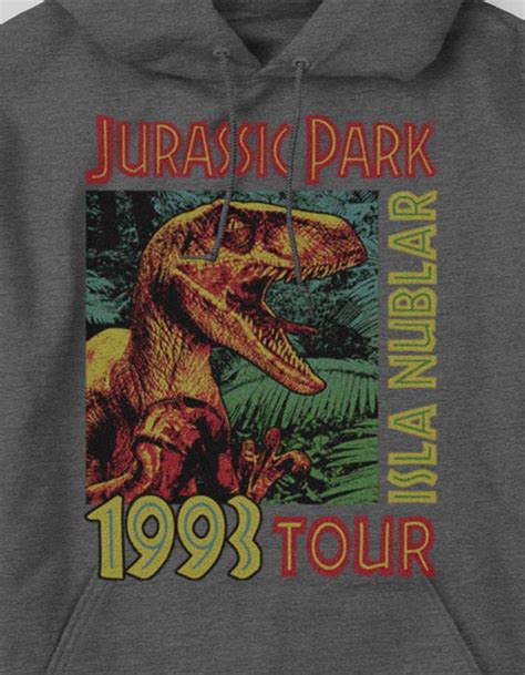 Jurassic Park Isla Nublar Tour Unisex Hoodie Charcoal Tillys