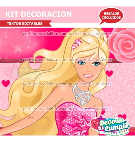 Kit Imprimible Barbie Decoraci N Invitaci N P En