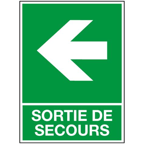 Panneau Sortie De Secours Gauche Premiers Secours