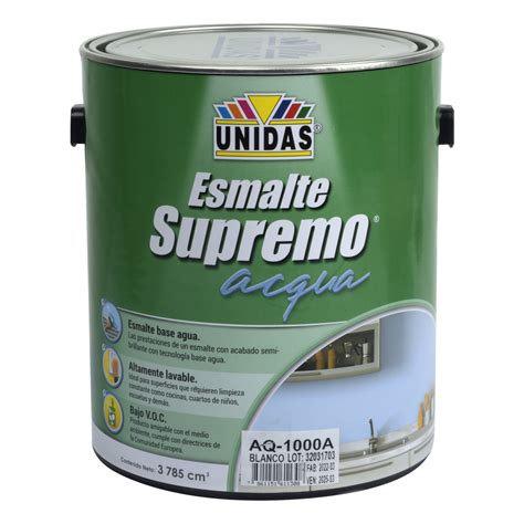 Pintura Esmalte Unidas Acqua Blanco Gl