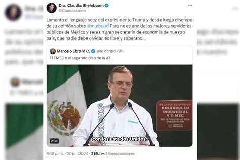 Sheinbaum Y Ebrard Responden Supuestos Insultos De Trump Pero Eran