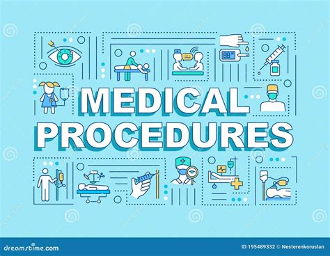 Medische Procedures Woordbegrippen Banner Vector Illustratie