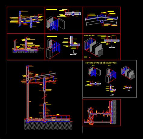 Details In Steel Frame In AutoCAD CAD Library