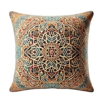 Islamic Patterned Throw Pillows Isolated On Transparent Pillow