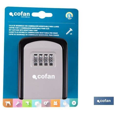 COFAN caja de seguridad con combinación modificable para llaves