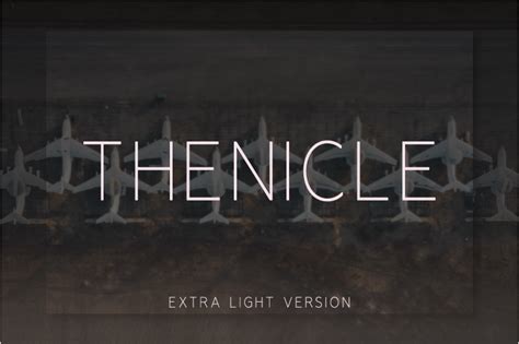 Thenicle Extra Light Font By Nan Design Creative Fabrica