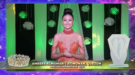 The Crowning Moment Of Ameera Almamari Miss Philippines Earth Air 2021