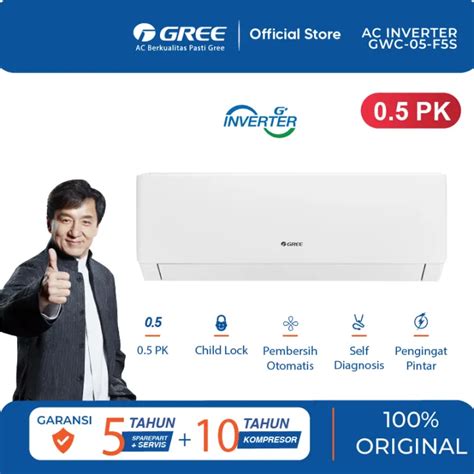 GREE AC F5S SERIES INVERTER 0 5 PK GWC 05F5 S WHITE PEARL Unit