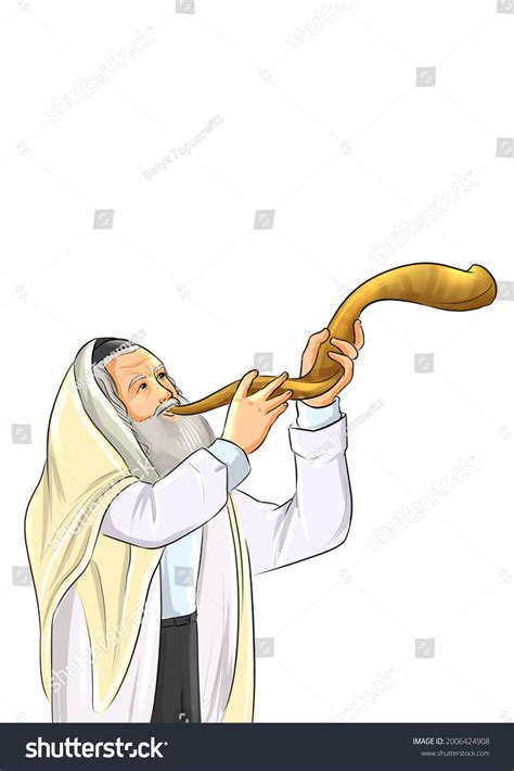 529 Blowing The Shofar Stock Illustrations Images And Vectors Shutterstock