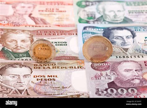 Colombian Peso Coins Stock Photo Alamy