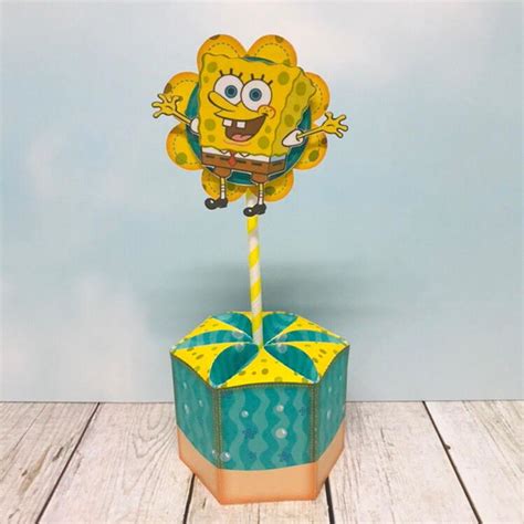 Centro De Mesa Bob Esponja Elo7 Produtos Especiais