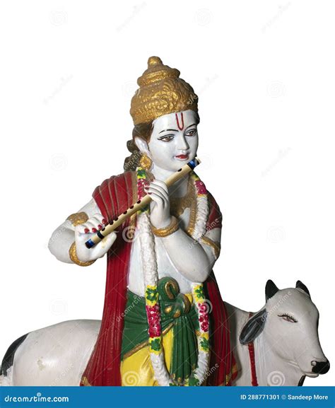 Happy Krishna Janmashtami Lord Krishna White Background Indian Dahi