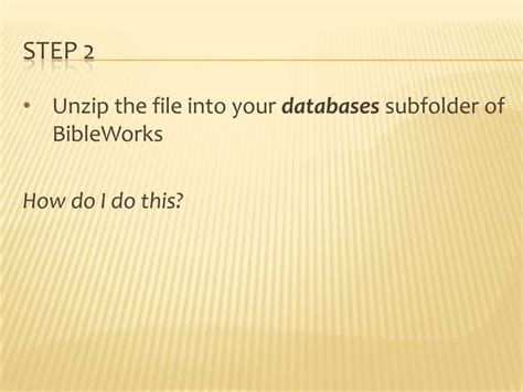 Adding Modules To Bibleworks Ppt