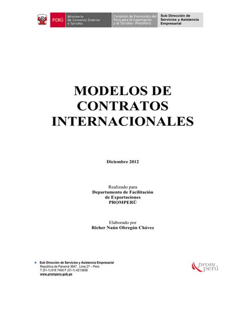 Modelos De Contratos Internacionales