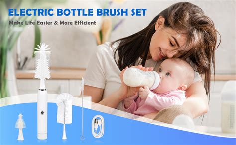 Amazon Electric Bottle Brush Set Baby Bottle Cleaner Brush With