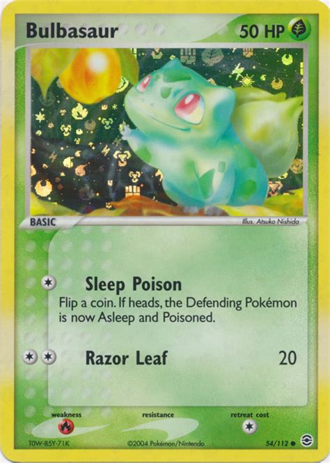 Pokémon EX FireRed LeafGreen Card 054 Bulbasaur Parallel Reverse Holo