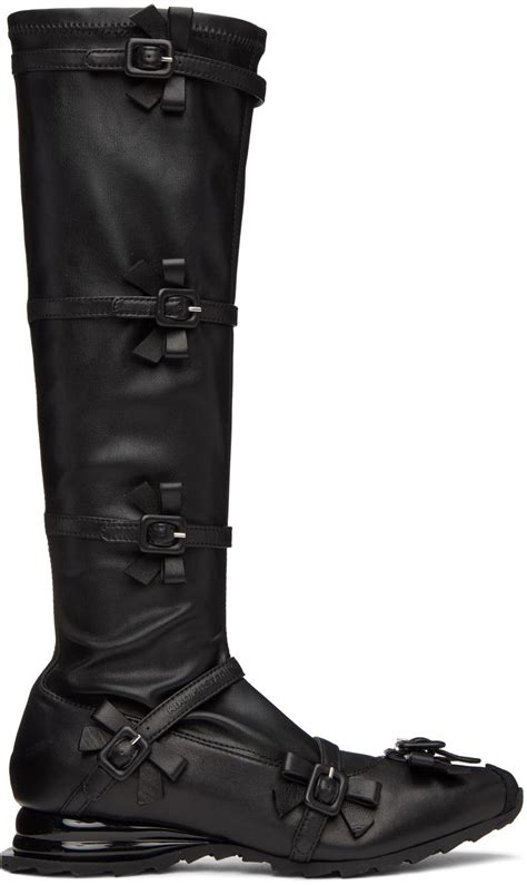 Kiko Kostadinov Black Ribbon High Tall Boots Lyst Canada