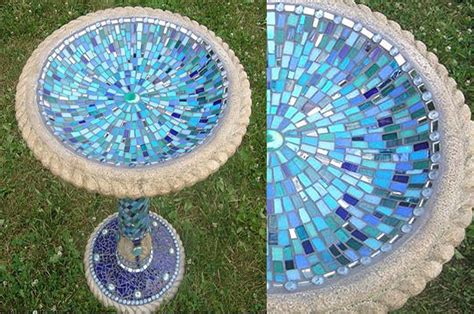 Painted Concrete Bird Baths Designs