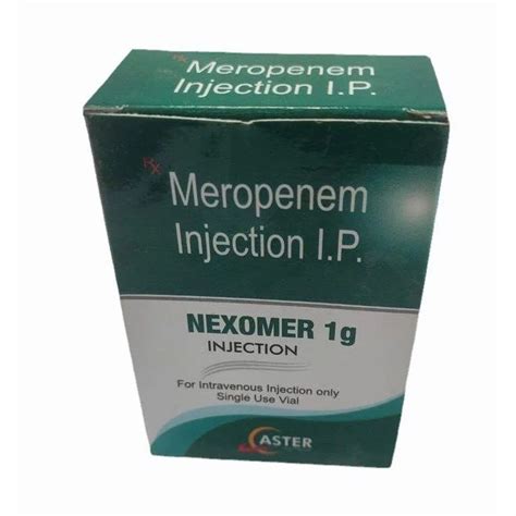 Nexomer Meropenem 1g Injection Box 20 Ml Strength 1 Gm At Rs 120 Box