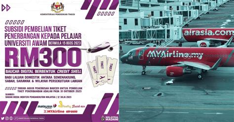 Bantuan Tiket Kapal Terbang RM300 EKredit Untuk Pelajar IPT Sabah Sarawak