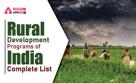 Rural Development Programs Of India Complete List