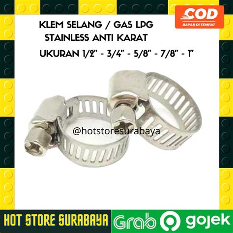 Jual Klem Selang Hose Clamp Stainless Berkualitas 1 2 3 4 5 8 7