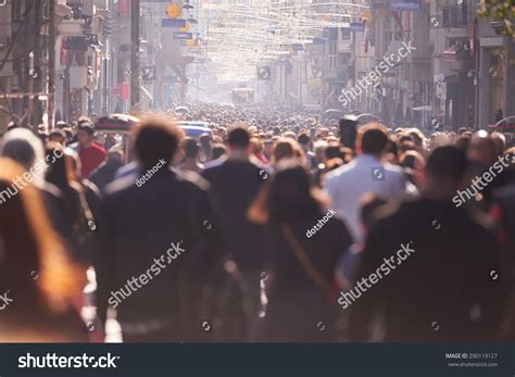 People Crowd Walking On Busy Street Stock Photo 290119127 Shutterstock