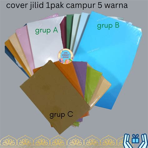 Jual 100pcs Kertas Karton Cover Jilid Buffalo Uk F4 Mixcampur Warna