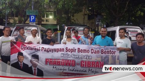 Paguyuban Bemo Dan Bentor Di Surabaya Beri Dukungan Ke Pasangan Prabowo