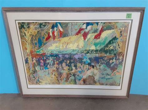 Le Roy Neiman Cafe Deux Magots Signed And Numbered Serigraph