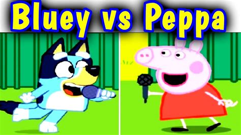 Friday Night Funkin Bluey 🆚 Peppa Pig Sing Off High Effort Fnf Mod