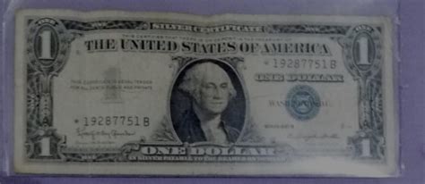 Lot One Dollar Silver Certificate Star Note