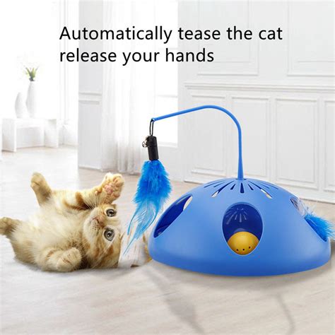 Interactive Cat Toys 2 Speed Mode Electronic Smart Automatic Motion Cat ...