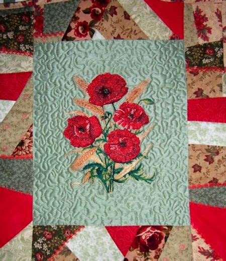 Advanced Embroidery Designs Wild Poppies With Wheat Ears