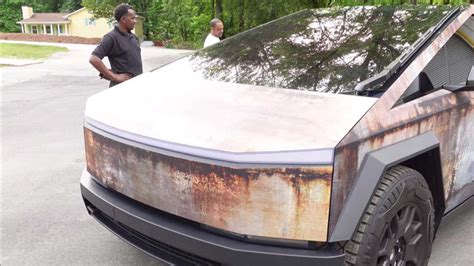 Check Out This Tesla Cybertruck Wrapped In Rust