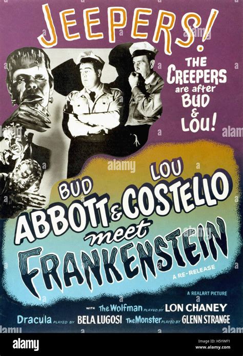 Abbott And Costello Meet Frankenstein Movie Poster Stock Photo Alamy