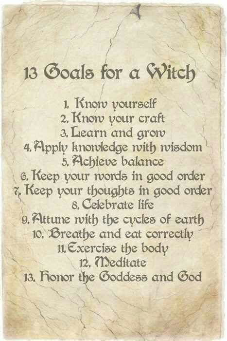 13 Goals For A Witch Witch Spells Witchcraft Wiccan Spell Book